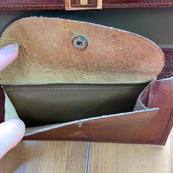 Genuine Leather Vintage Renwick Tri-Fold Wallet cheque book - Picture 6 of 11